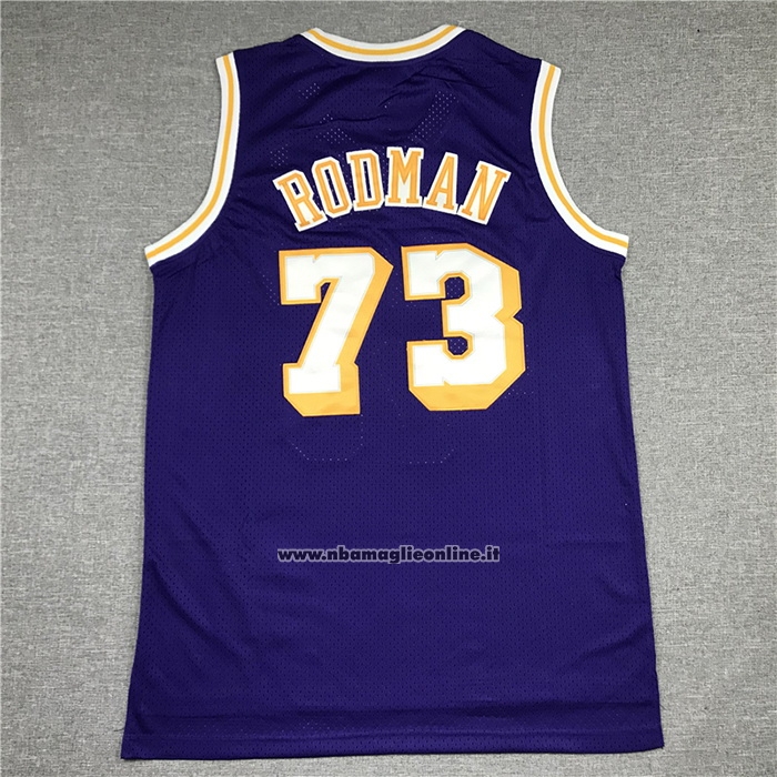 Maglia Los Angeles Lakers Dennis Rodman #73 Mitchell & Ness 1998-99 Viola